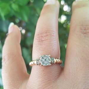 1/4 CT composite diamond 10k engagement ring